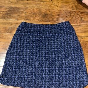 Lady Hagen Navy Houndstooth Mini Skirt